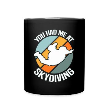 Fallschirmspringen Fallschirmspringer - Tasse einfarbig - Schwarz - Vorne