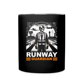 Airport Safety Officer Aviation Airport Jobs - Full Colour Mug - black - Front