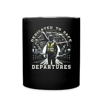 Airport Safety Officer Aviation Airport Jobs - Full Colour Mug - black - Front