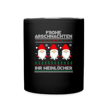 Happy ass nights you wine holes - Full Colour Mug - black - Front