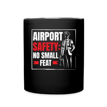 Airport Safety Officer Aviation Airport Jobs - Full Colour Mug - black - Front