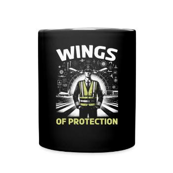 Airport Safety Officer Aviation Airport Jobs - Full Colour Mug - black - Front