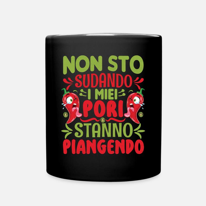 Ich Schwitze Nicht Meine Poren Weinen - Chili Koch - Tasse einfarbig - Schwarz