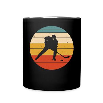 Hockey sur glace - Mug uni - noir - Devant