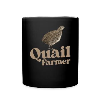 Wachtel Vogel - Tasse einfarbig - Schwarz - Vorne