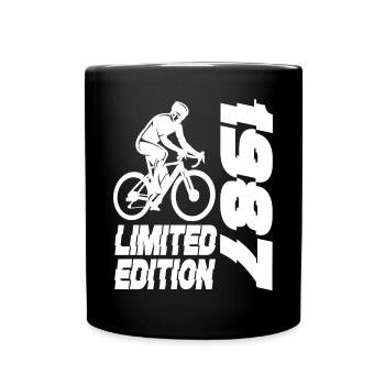 Limited Edition 1987 Limited Edition Fahrrad - Tasse einfarbig - Schwarz - Vorne