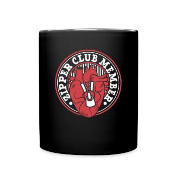 Zipper Club-Mitglied Herzschrittmacher-Katheter Open Heart - Tasse einfarbig - Schwarz - Vorne