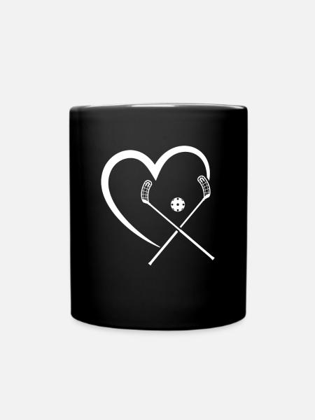Floorball Heart Floorball Player Floorball - Tasse einfarbig - Schwarz