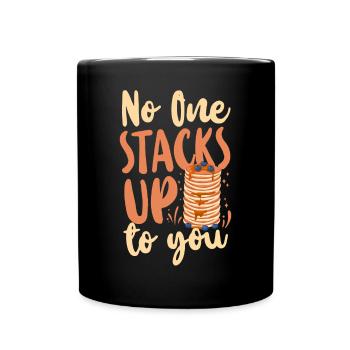 Pancake Lover Kids Valentines Day - Tasse einfarbig - Schwarz - Vorne