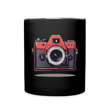 Vintage Fotokamera Ästhetik Retro Fotoapparat - Tasse einfarbig - Schwarz - Vorne