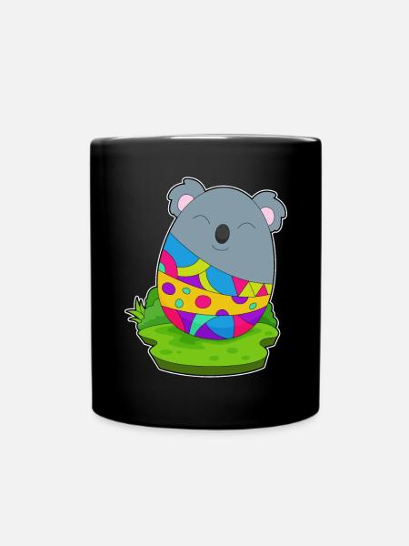 Koala Ostern Osterei - Tasse einfarbig - Schwarz