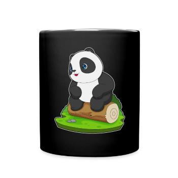 Panda Tree Trunk - Full Colour Mug - black - Front
