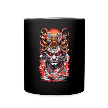 Ästhetische Yokai Japanischer Dämon Streetwear - Tasse einfarbig - Schwarz - Vorne