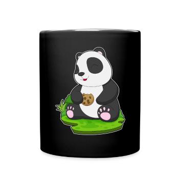 Panda Cookie - Tasse einfarbig - Schwarz - Vorne