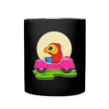 Voiture de perroquet - Mug uni - noir - Devant