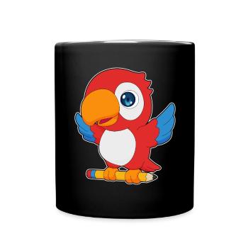 École de crayon Perroquet Pupil - Mug uni - noir - Devant