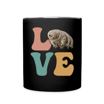 LOVE Tardigrades Water Bear Microbiology - Full Colour Mug - black - Front