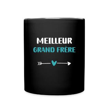 Best Big Brother Heart - Full Colour Mug - black - Front