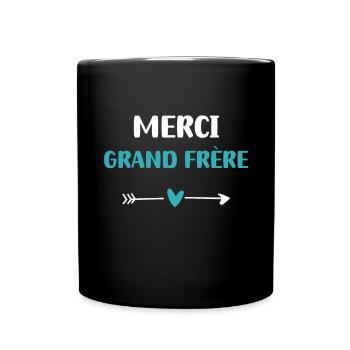 Thank you big brother heart - Full Colour Mug - black - Front
