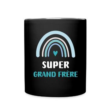 super grand frère arc-en-ciel - Mug uni - noir - Devant