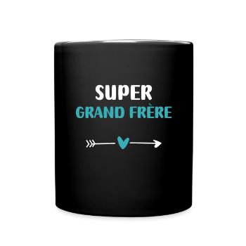 Super Big Brother Heart - Full Colour Mug - black - Front