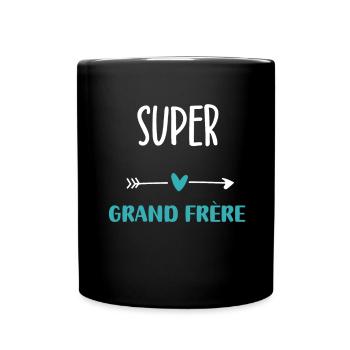 super grand frère humour - Mug uni - noir - Devant