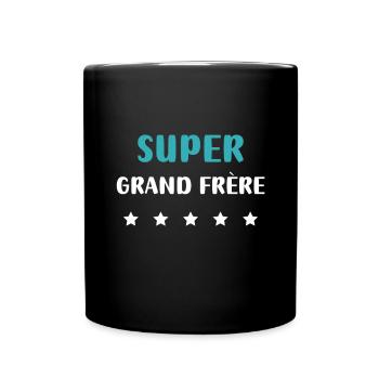 super grand frère personnalisé - Mug uni - noir - Devant