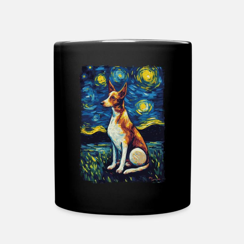 Podenco Starry Night - Tasse einfarbig - Schwarz