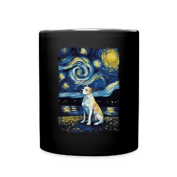 Pitbull Nuit étoilée - Mug uni - noir - Devant