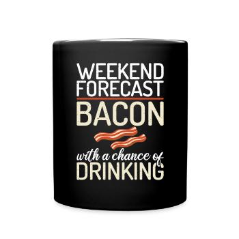 Funny Bacon Gifts - Full Colour Mug - black - Front