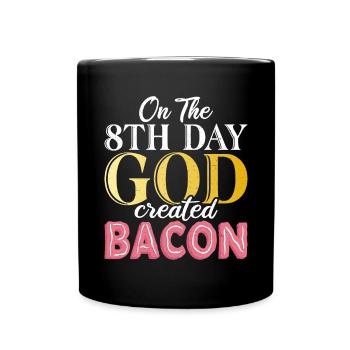 Funny Bacon Gifts - Full Colour Mug - black - Front
