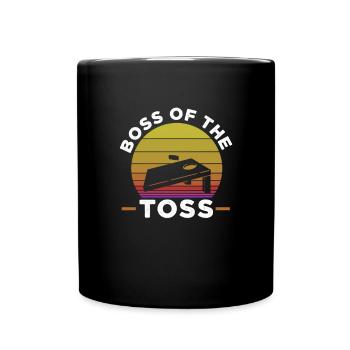 Cornhole Beanbag Sackloch Geschenk - Tasse einfarbig - Schwarz - Vorne