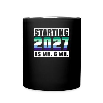 Gay Pride 2027 Wedding Gay Marriage - Full Colour Mug - black - Front