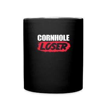 Cornhole pouf trou aveugle cadeau - Mug uni - noir - Devant