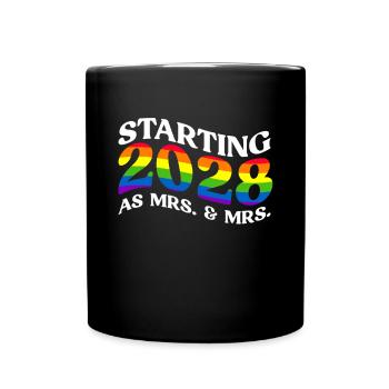 Gay Pride 2028 Mariage Mariage gay - Mug uni - noir - Devant