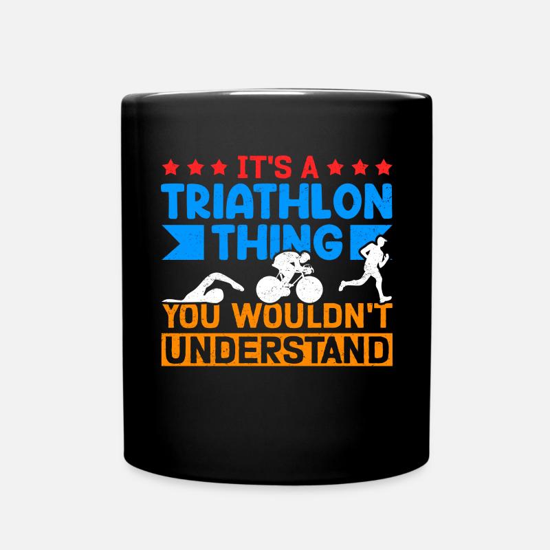 Triathlon Triathleten Triathlet Geschenk - Tasse einfarbig - Schwarz