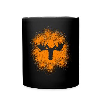 Majestic moose head for nature fans and hunters - Full Colour Mug - black - Front