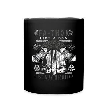 Vathor - Fête des pères Cadeau Fête des Pères Viking - Mug uni - noir - Devant