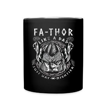 Vathor - Fête des pères Cadeau Fête des Pères Viking - Mug uni - noir - Devant