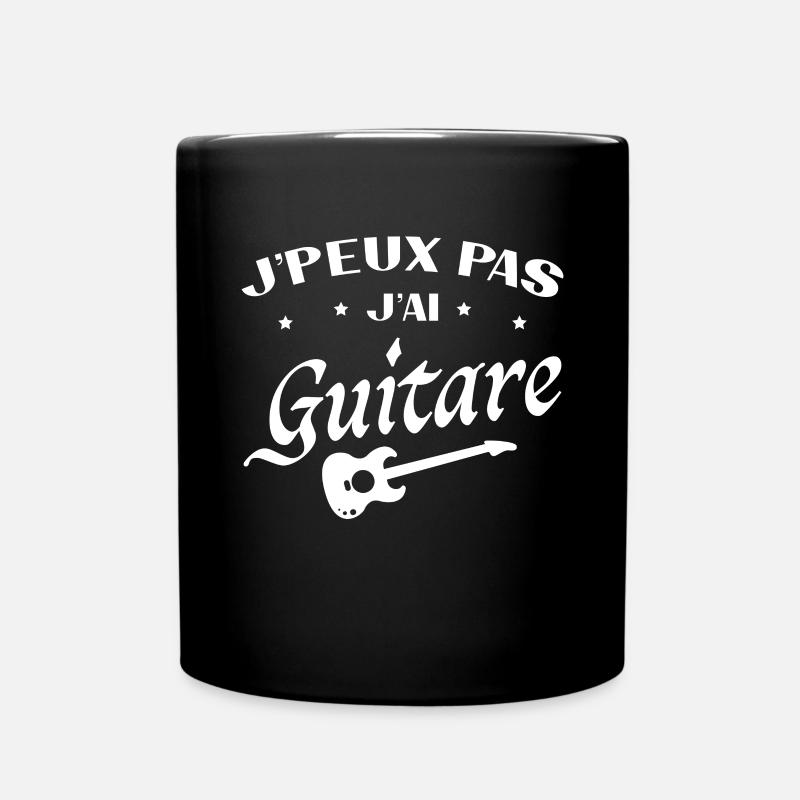 Je Peux Pas J ai Guitare - Mug uni - noir