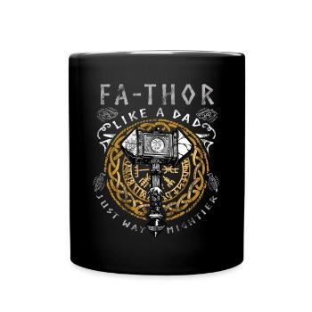 Vathor - Fête des pères Cadeau Fête des Pères Viking - Mug uni - noir - Devant