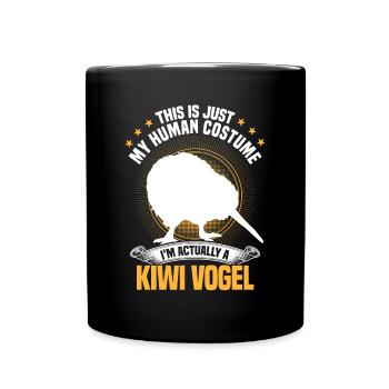 Kiwi Vogel nur ein Kostüm Schnepfenstrauß - Tasse einfarbig - Schwarz - Vorne