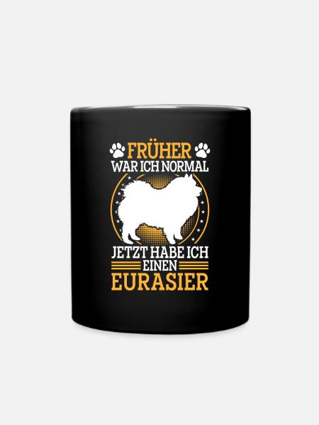 Eurasier früher normal Eurasian Spitz - Tasse einfarbig - Schwarz