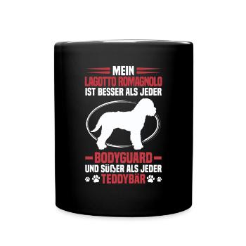 Lagotto Romagnolo protects me water dog - Full Colour Mug - black - Front