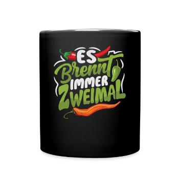It Always Burns Twice - Chili Cook Hot Sauce - Full Colour Mug - black - Front