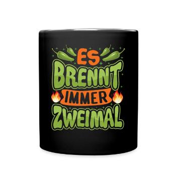 Il brûle toujours deux fois - Sauce piquante Chili Cook - Mug uni - noir - Devant