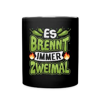 It Always Burns Twice - Chili Cook Hot Sauce - Full Colour Mug - black - Front