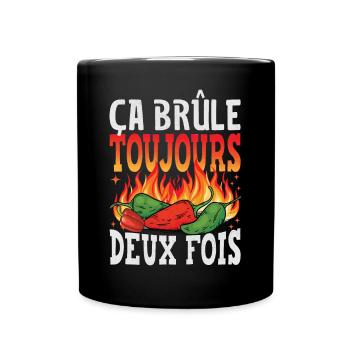 It Always Burns Twice - Chili Cook Hot Sauce - Full Colour Mug - black - Front