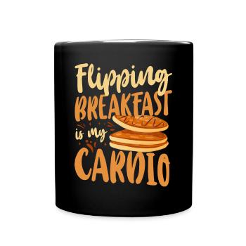 Pancake Lover Kids Flipping - Tasse einfarbig - Schwarz - Vorne