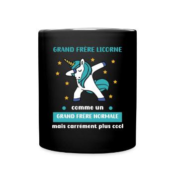 Big Brother Unicorn Dab Big Brother Normal Humor - Full Colour Mug - black - Front